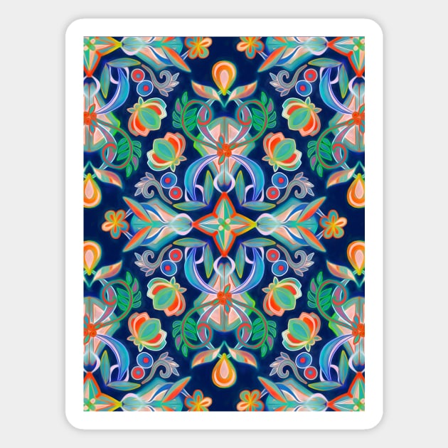 Boho Navy and Brights Magnet by micklyn